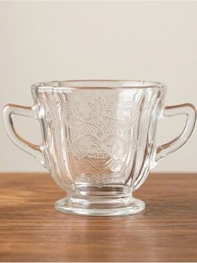 Federal Glass Clear Open Sugar Bowl Depression Glass